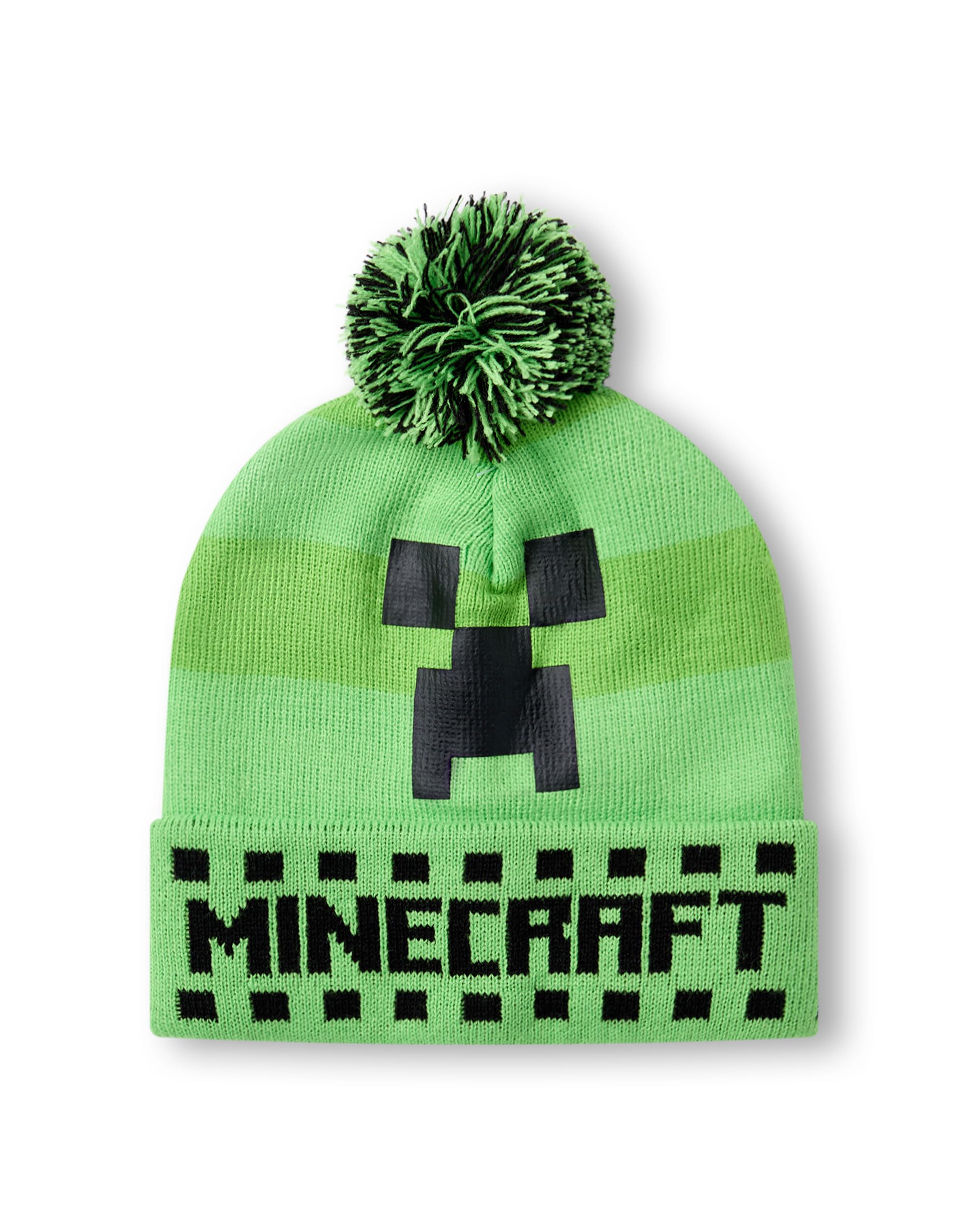 Foto 4 pulgar | Set De Accesorios Para Niños Con Gorro, Guantes Y Bufanda De Minecraft, Color Verde - Venta Internacional.