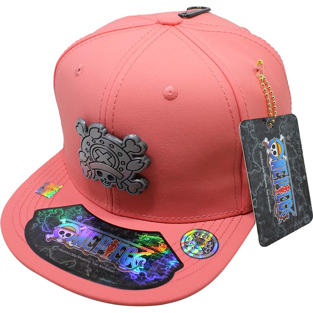 Gorra Infantil One Piece Logo Chopper Rosa Coral Talla 53 cm