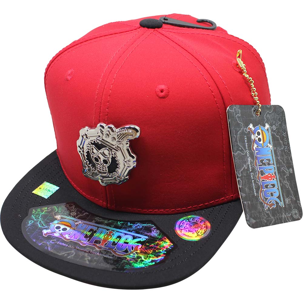 Foto 2 pulgar | Gorra Infantil One Piece Logo Brook Rojo con Negro Talla 53 cm