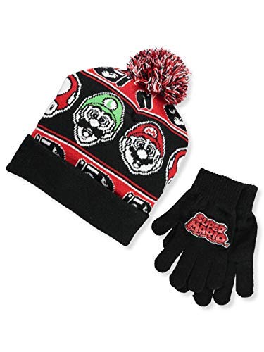 Foto 4 | Set De Gorro Y Guantes De Invierno Nintendo Super Mario Para Niños - Venta Internacional.