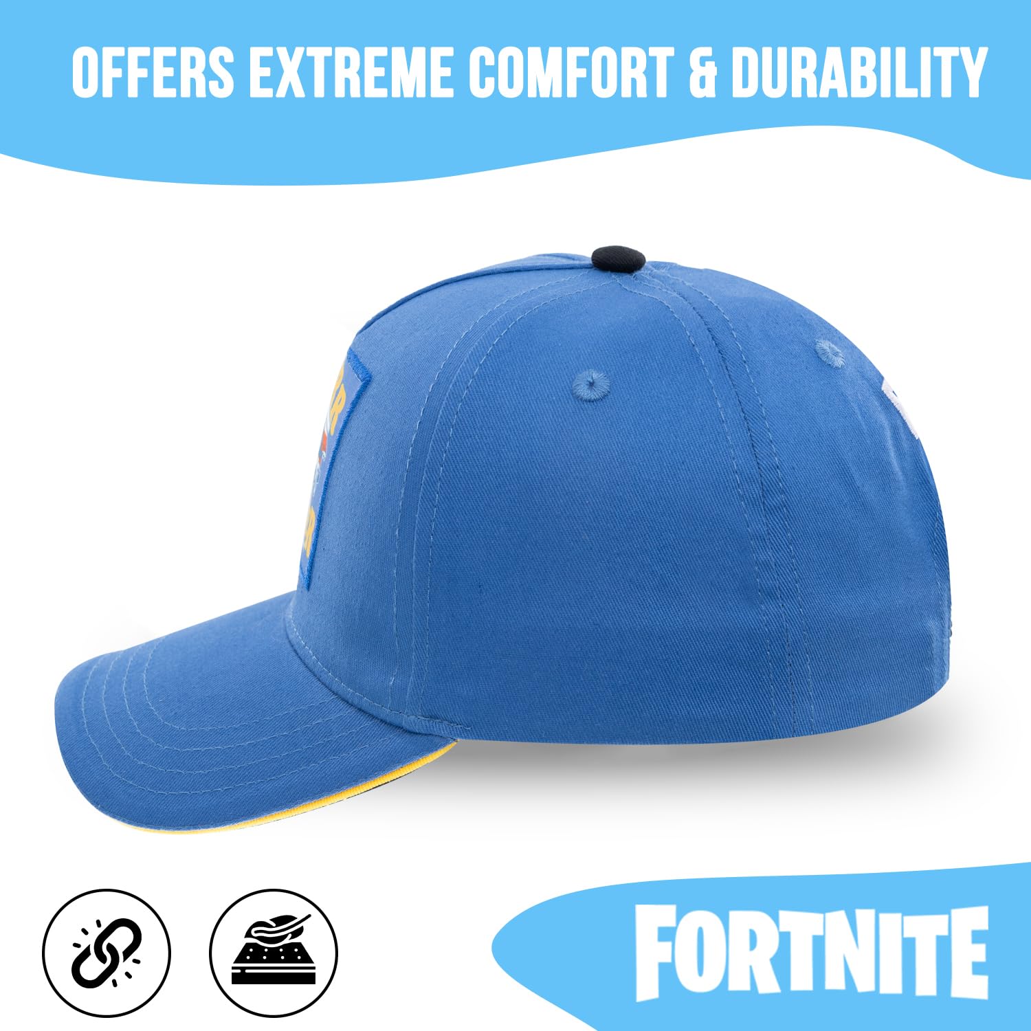 Foto 6 pulgar | Gorra De Béisbol Fortnite Para Niños Azul Claro - Venta Internacional.