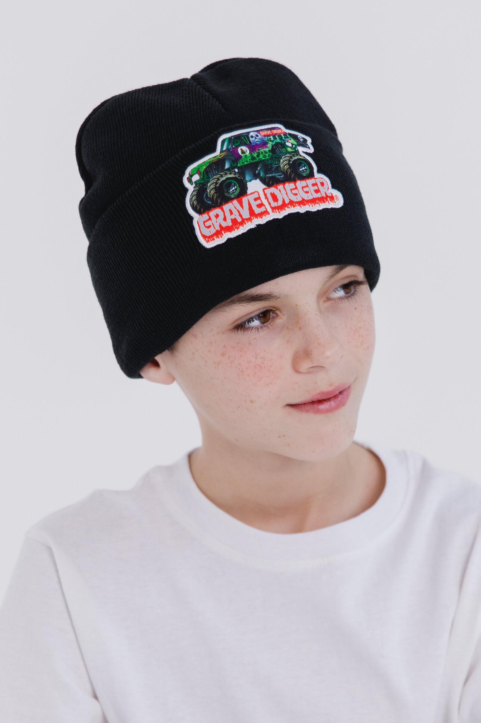 Foto 3 pulgar | Gorro De Invierno Monster Jam Grave Digger Newborn Black - Venta Internacional.