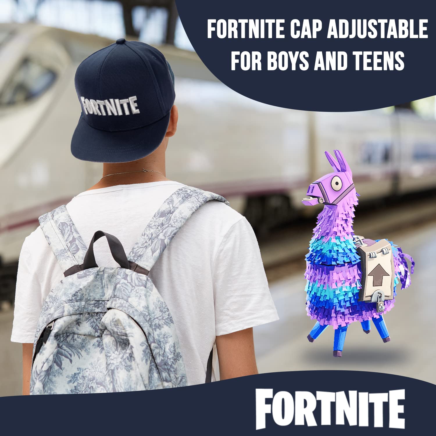 Foto 3 | Gorra De Béisbol Fortnite Para Niños Azul Marino - Venta Internacional.