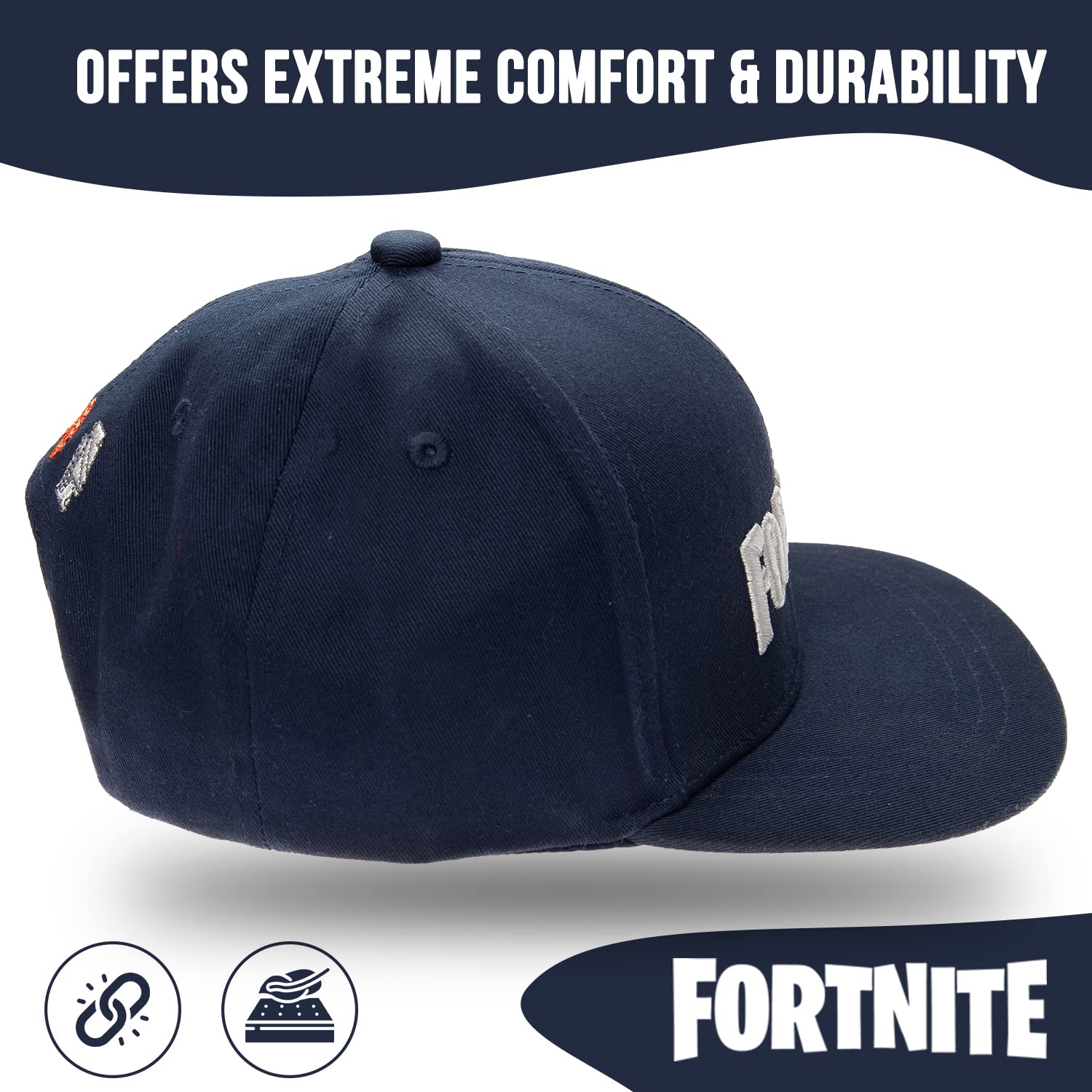 Foto 6 pulgar | Gorra De Béisbol Fortnite Para Niños Azul Marino - Venta Internacional.