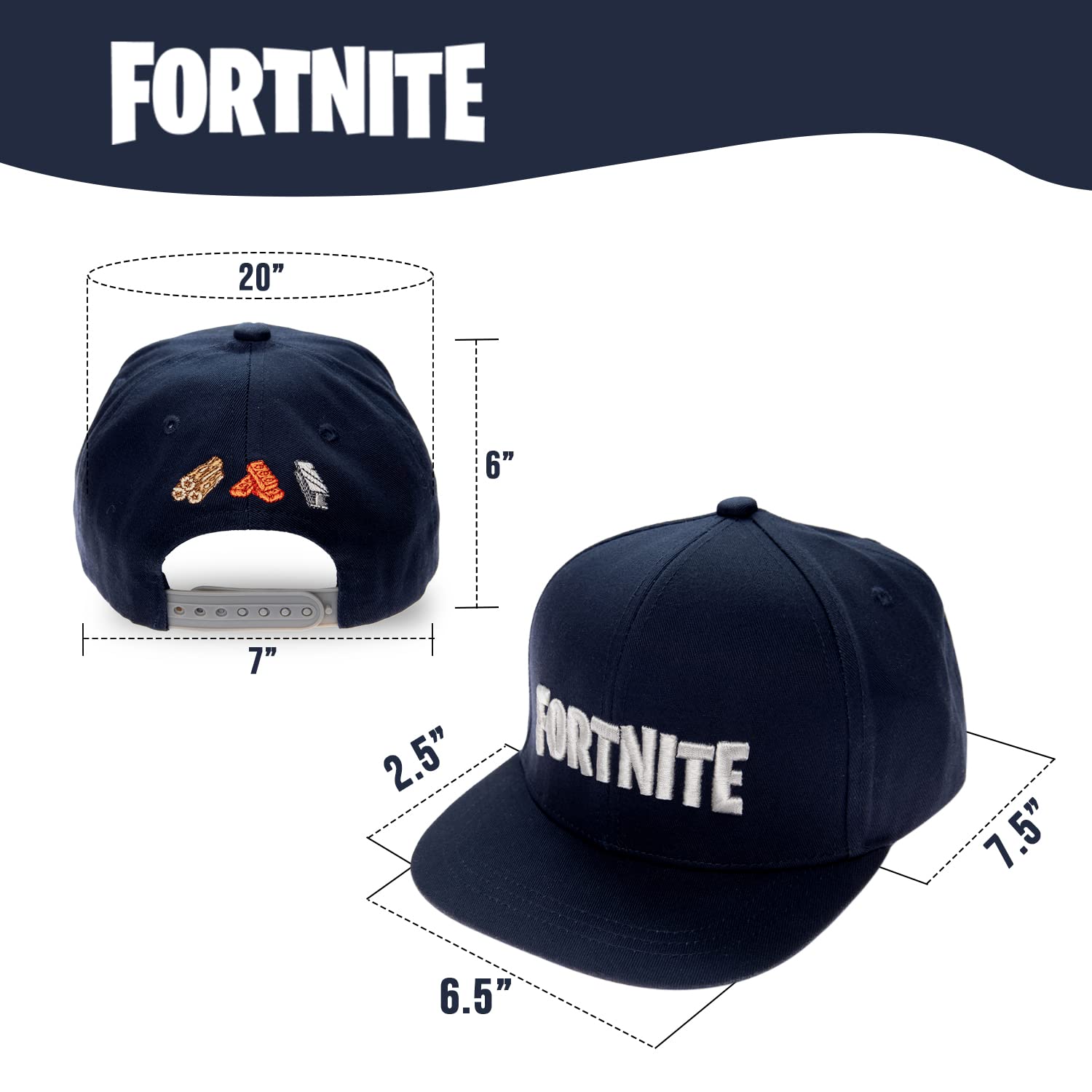 Foto 7 pulgar | Gorra De Béisbol Fortnite Para Niños Azul Marino - Venta Internacional.