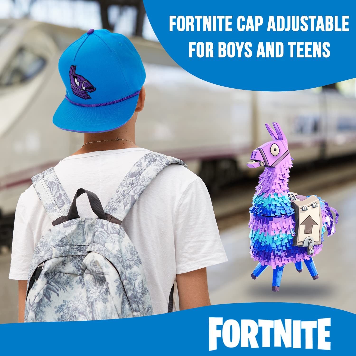 Foto 4 pulgar | Gorra De Béisbol Fortnite Para Niños Azul - Venta Internacional.