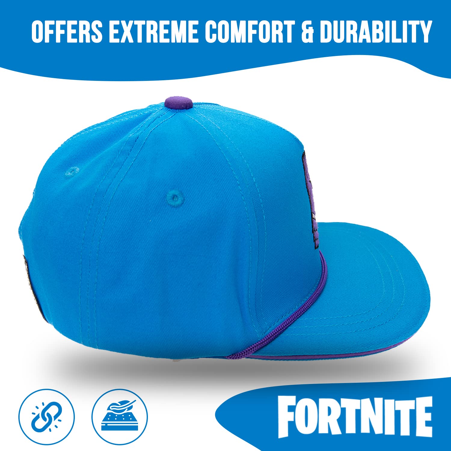 Foto 6 pulgar | Gorra De Béisbol Fortnite Para Niños Azul - Venta Internacional.