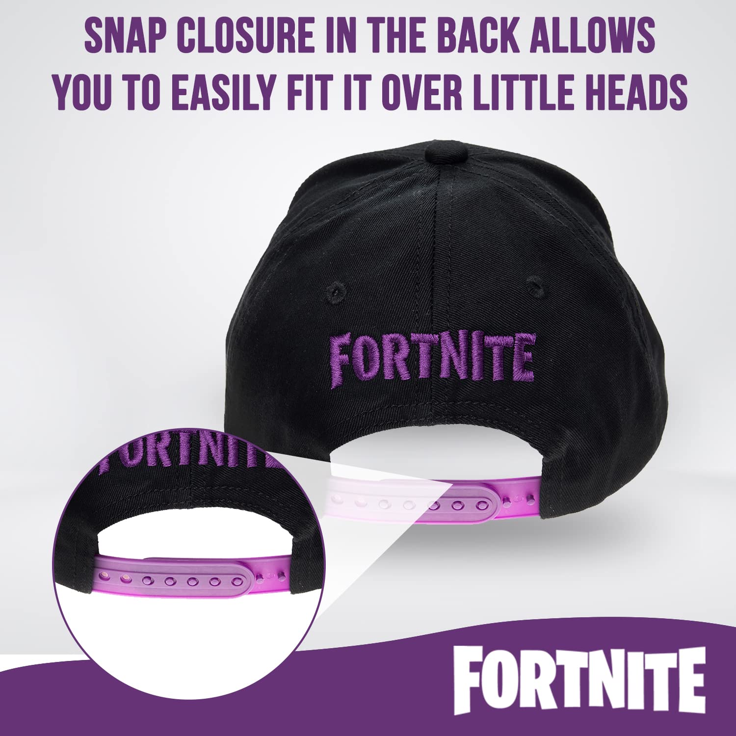 Foto 5 pulgar | Gorra De Béisbol Fortnite Para Niños Púrpura/negra - Venta Internacional.
