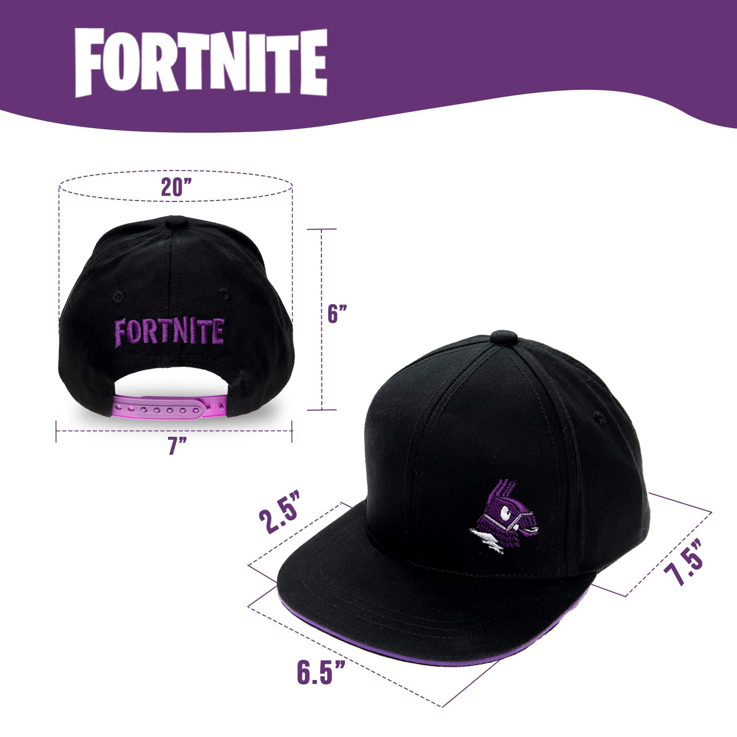 Foto 7 pulgar | Gorra De Béisbol Fortnite Para Niños Púrpura/negra - Venta Internacional.