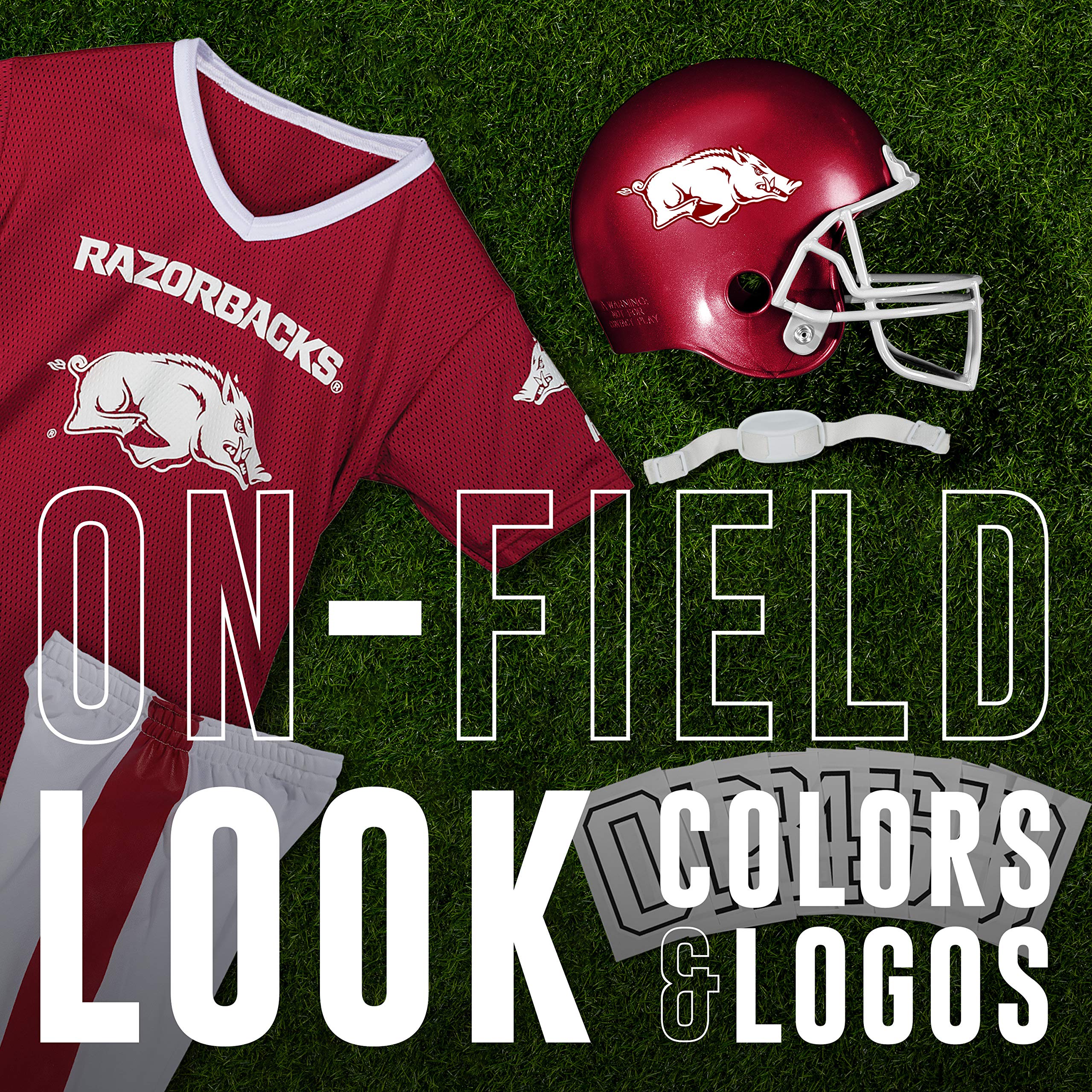 Foto 5 pulgar | Conjunto De Uniforme De Fútbol Franklin Sports Ncaa Arkansas Razorbacks Kids - Venta Internacional.