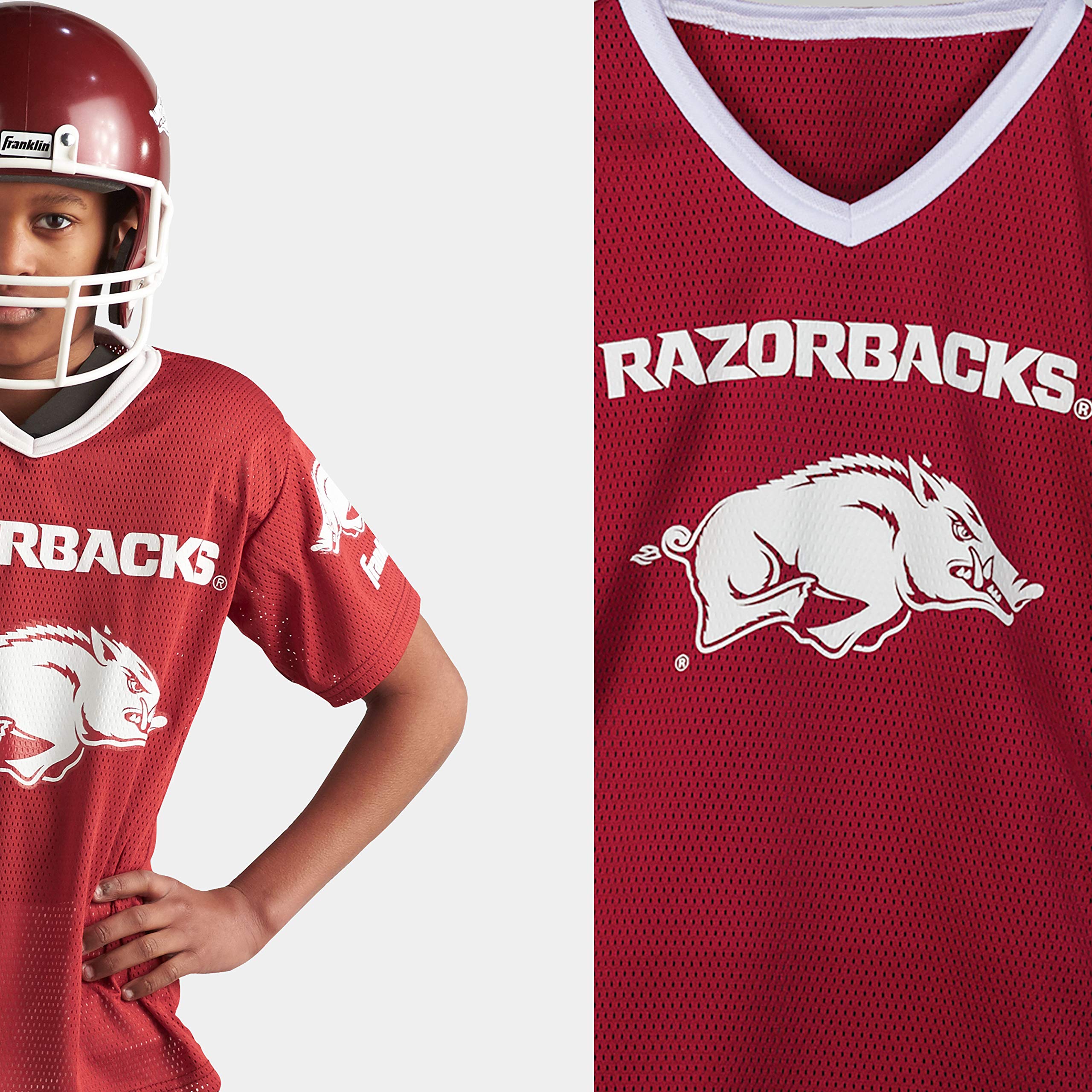 Foto 7 | Conjunto De Uniforme De Fútbol Franklin Sports Ncaa Arkansas Razorbacks Kids - Venta Internacional.