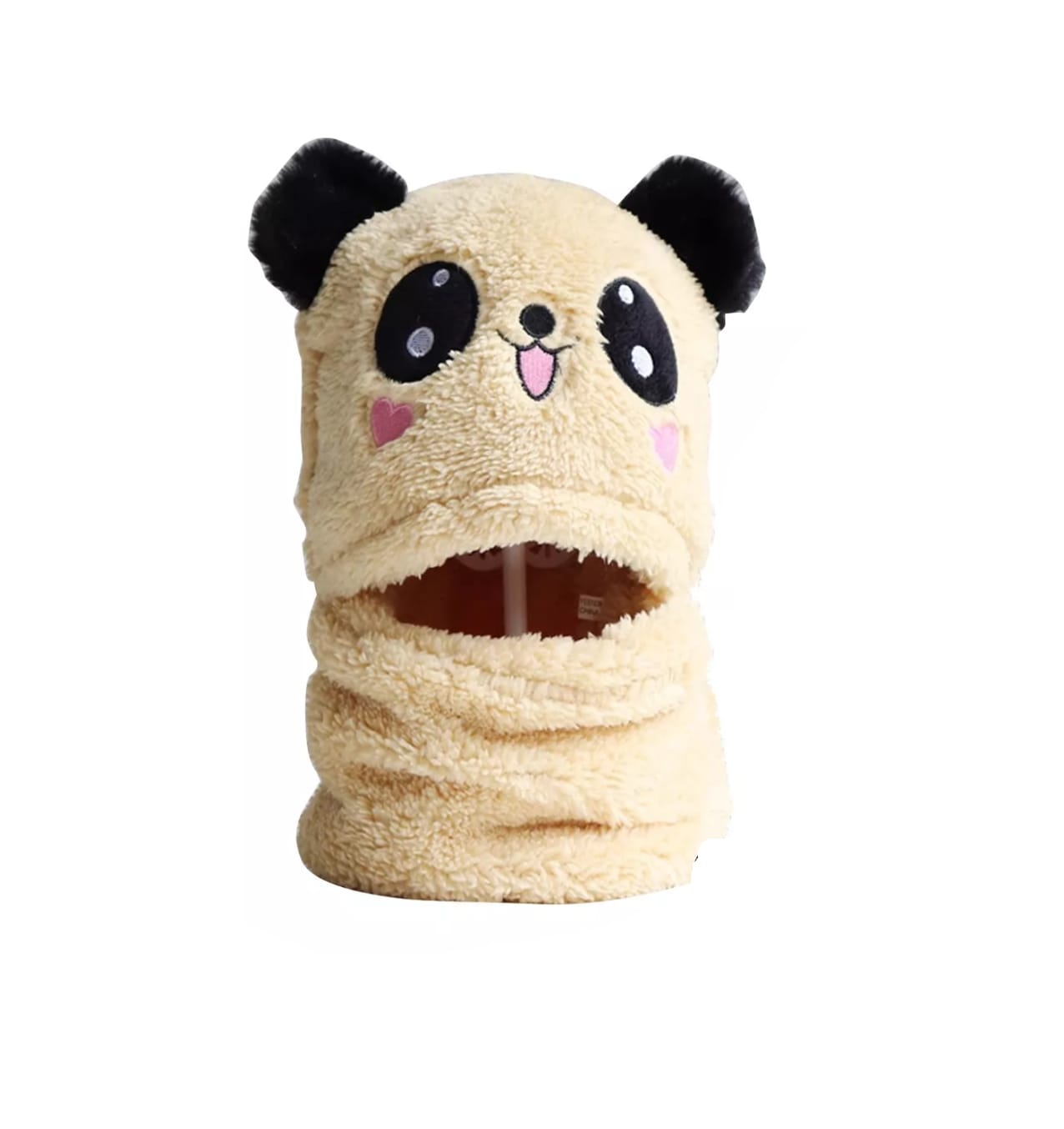 Gorro Bufanda de Panda Belug Beige $599