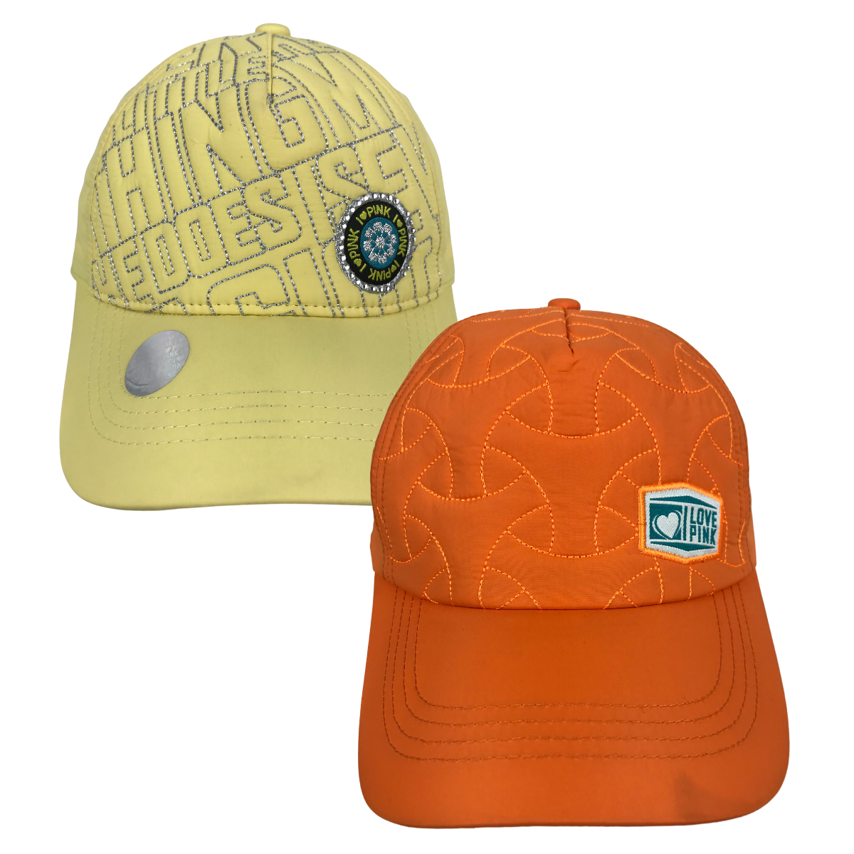 Kit 2 Piezas Gorra Infantil Pink De Niña Color Amarillo