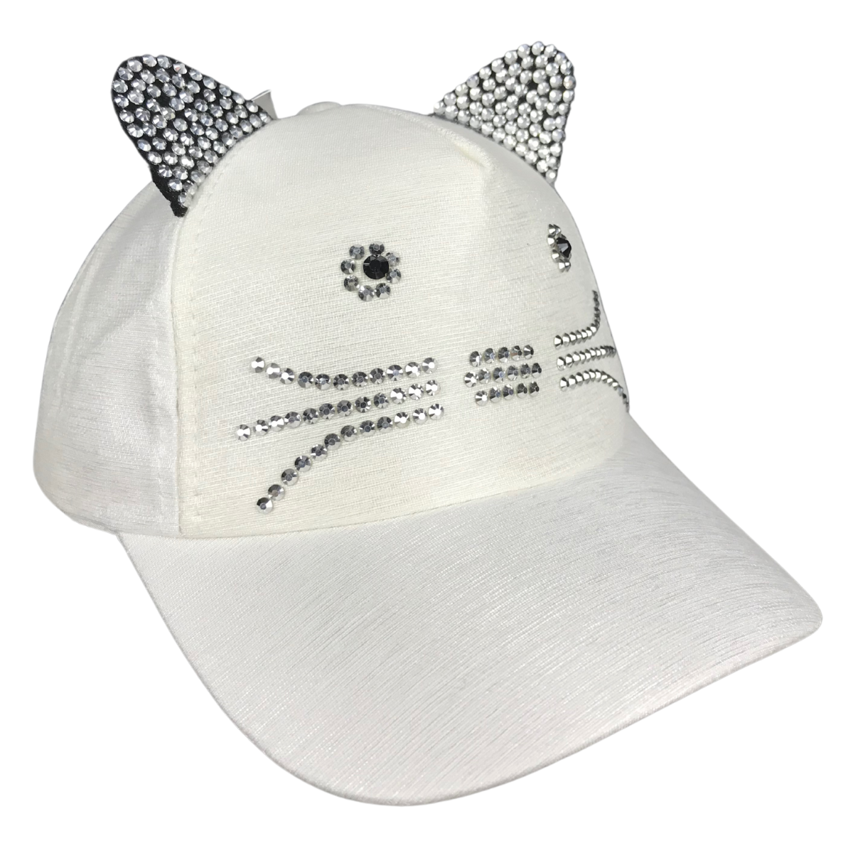 Foto 2 pulgar | Gorra Infantil De De Niña Con Brillos Gatito Color Blanco