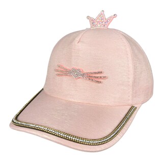 Foto 1 | Gorra Infantil De Niña Con Brillos Gatito Color Rosa Claro