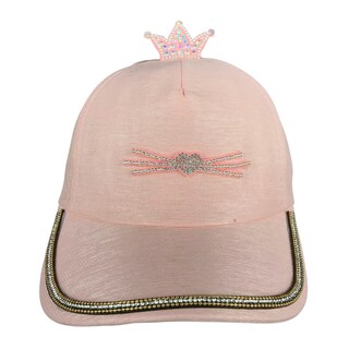 Foto 2 | Gorra Infantil De Niña Con Brillos Gatito Color Rosa Claro