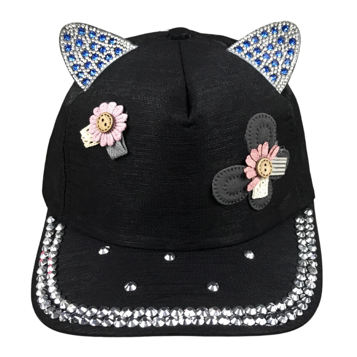 Foto 3 pulgar | Gorra Infantil De Niña Con Brillos Gatito Color Negro