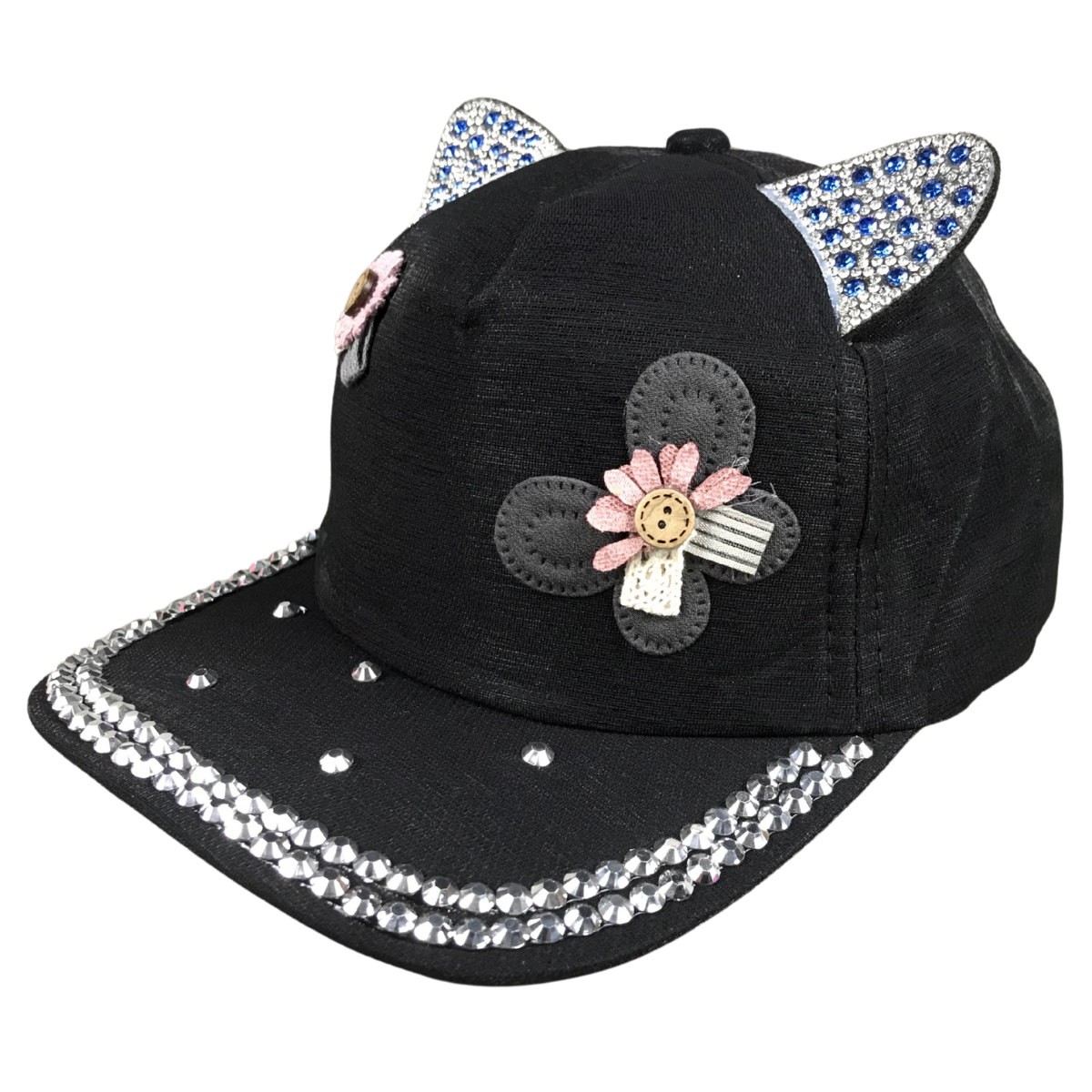 Foto 4 pulgar | Gorra Infantil De Niña Con Brillos Gatito Color Negro