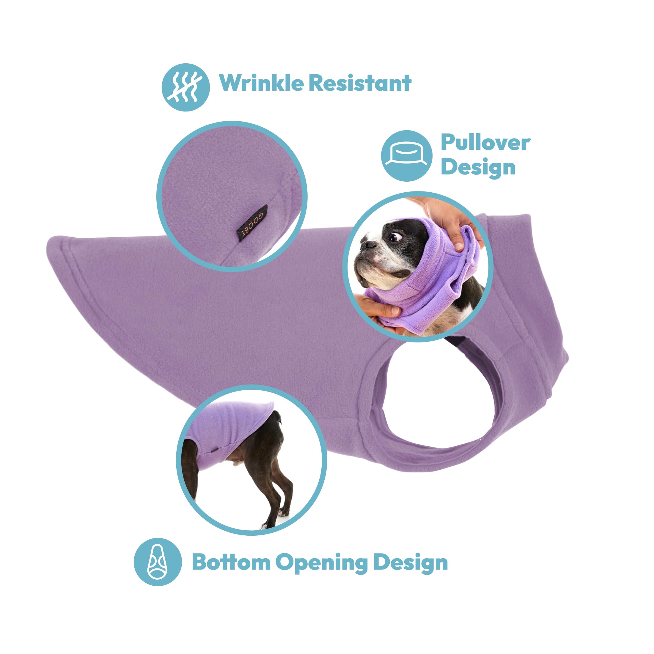 Foto 4 pulgar | Chaleco Polar Elástico Gooby Para Perros, Color Lavanda, 4xl - Venta Internacional.