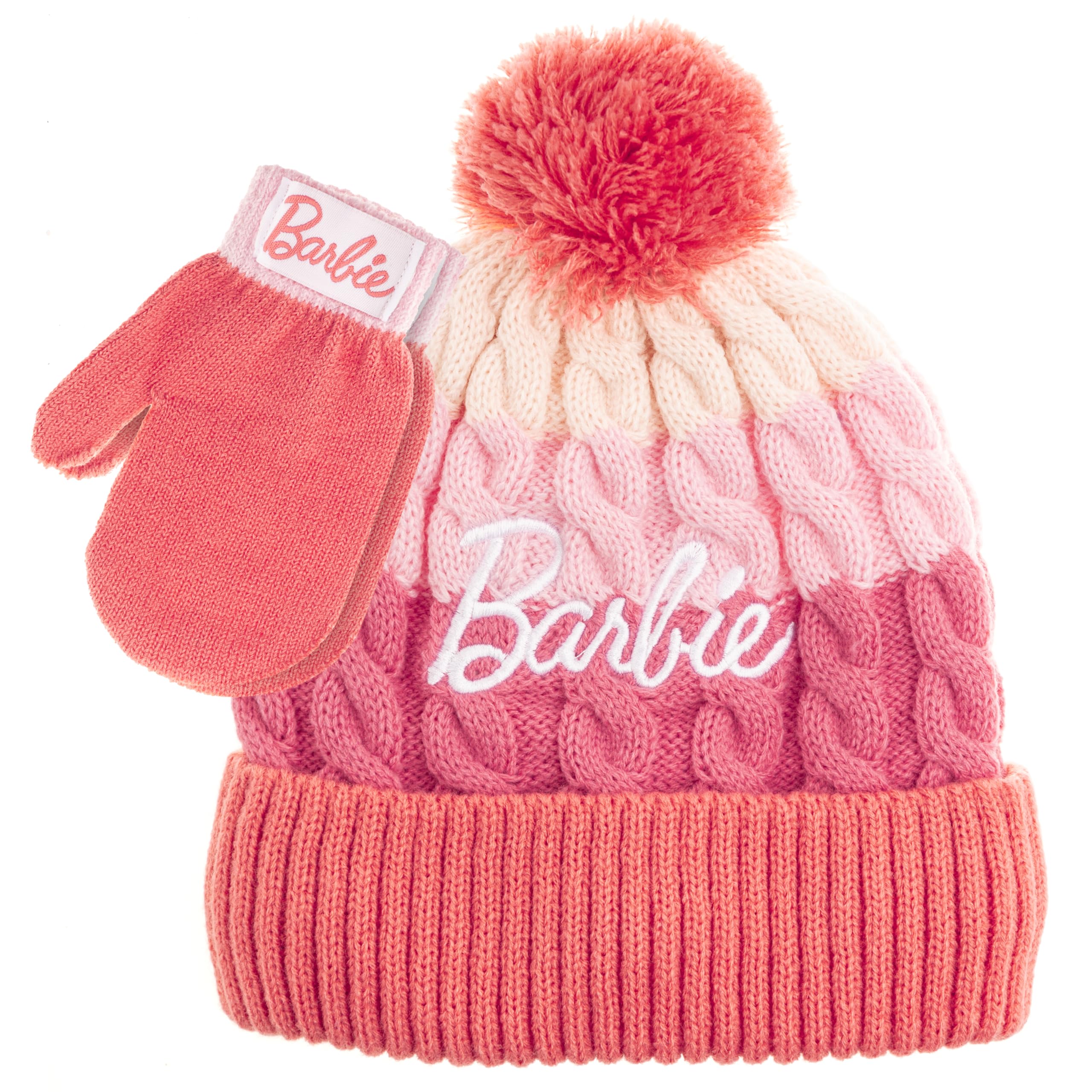 Foto 2 pulgar | Gorro De Invierno Con Guantes Barbie Girls Ultra Soft Pink 5-13y - Venta Internacional.