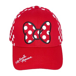 Foto 1 | Gorra De Béisbol Disney Minnie Mouse Con Lazo De Lunares Color Rojo Para Mujer - Venta Internacional.