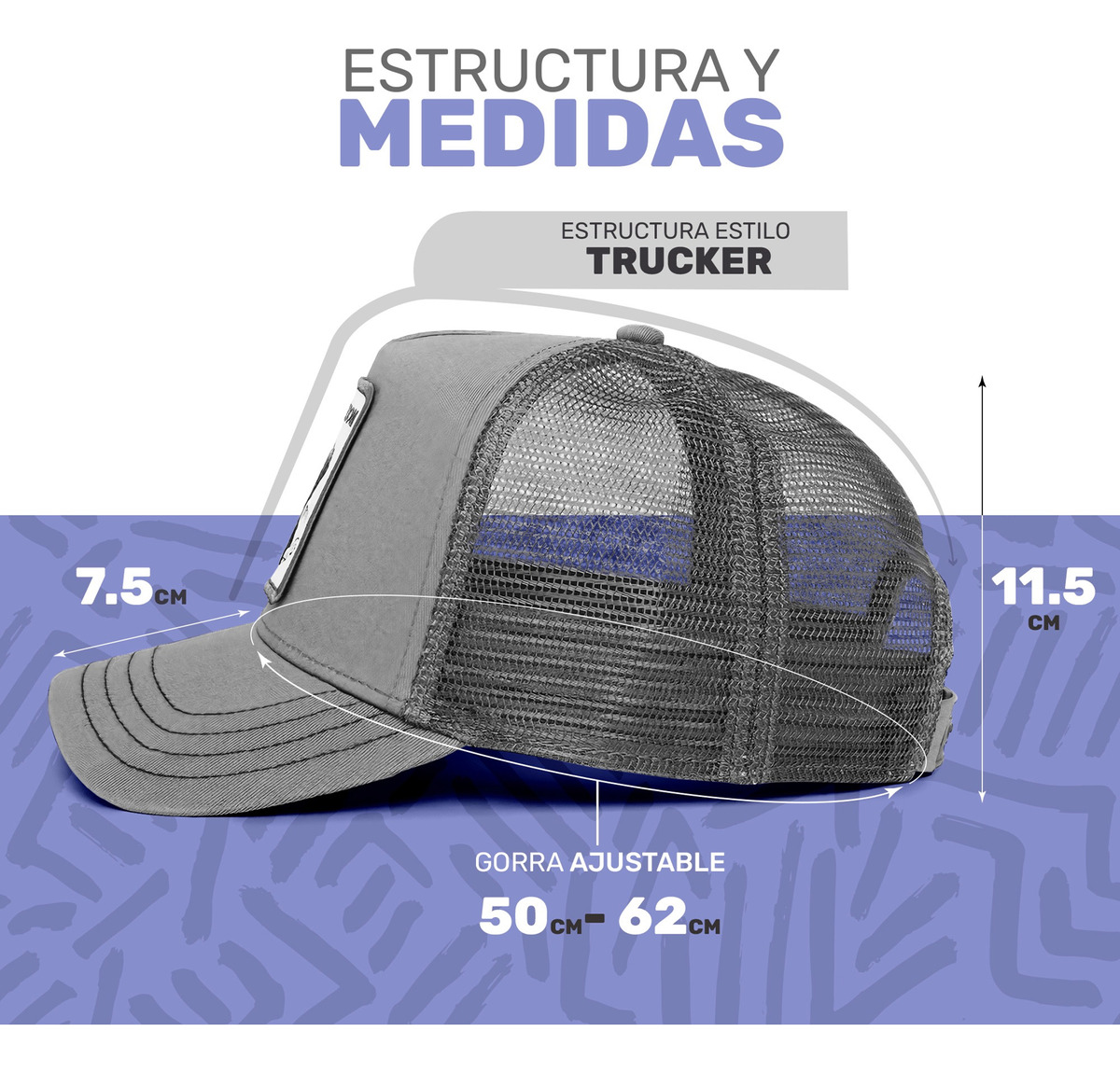 Foto 4 pulgar | Gorra Trucker Wünd Stallion Blanca para Hombre Unitalla Ajustable