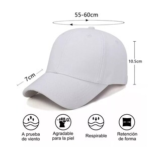 Foto 3 | 2 Pack Gorra De Béisbol Cómoda Para Deportes Al Aire Libre Eo Safe Imports Esi-15775 Blanco