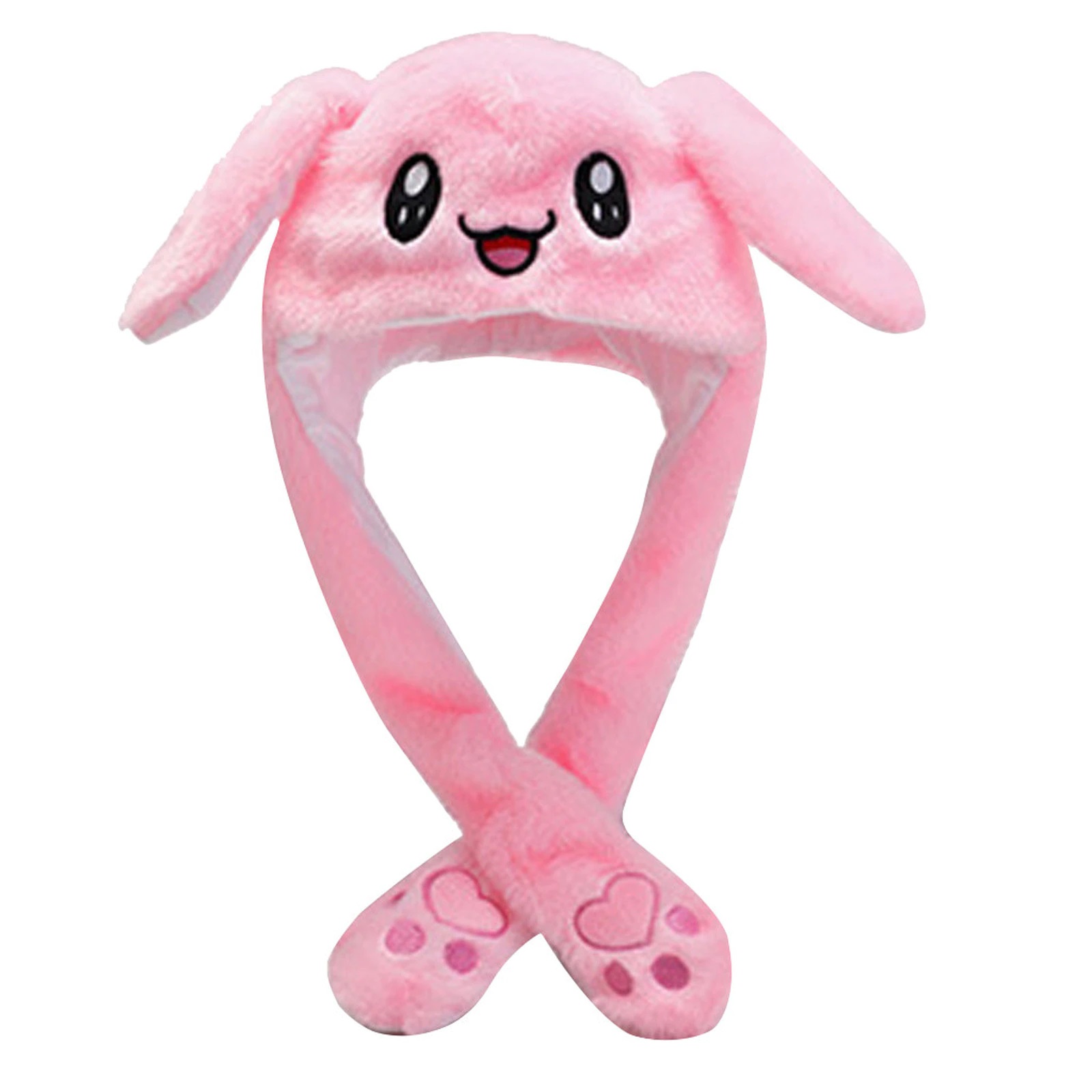 Foto 1 | Gorro De Conejo Bts Kpop Rosa Con Orejas En Movimiento