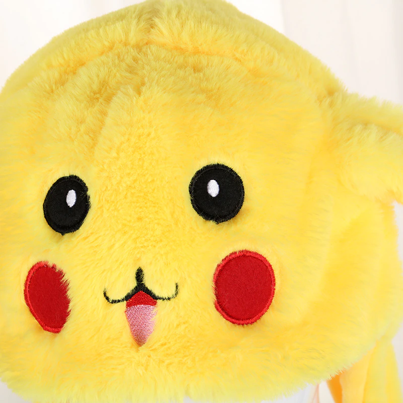 Foto 4 pulgar | Gorro De Conejo Bts Kpop Pikachu Pokémon Amarillo Con Orejas En Movimiento