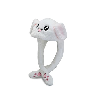 Foto 3 | Gorro De Conejo Core BTS Kpop Blanco Con Orejas En Movimiento