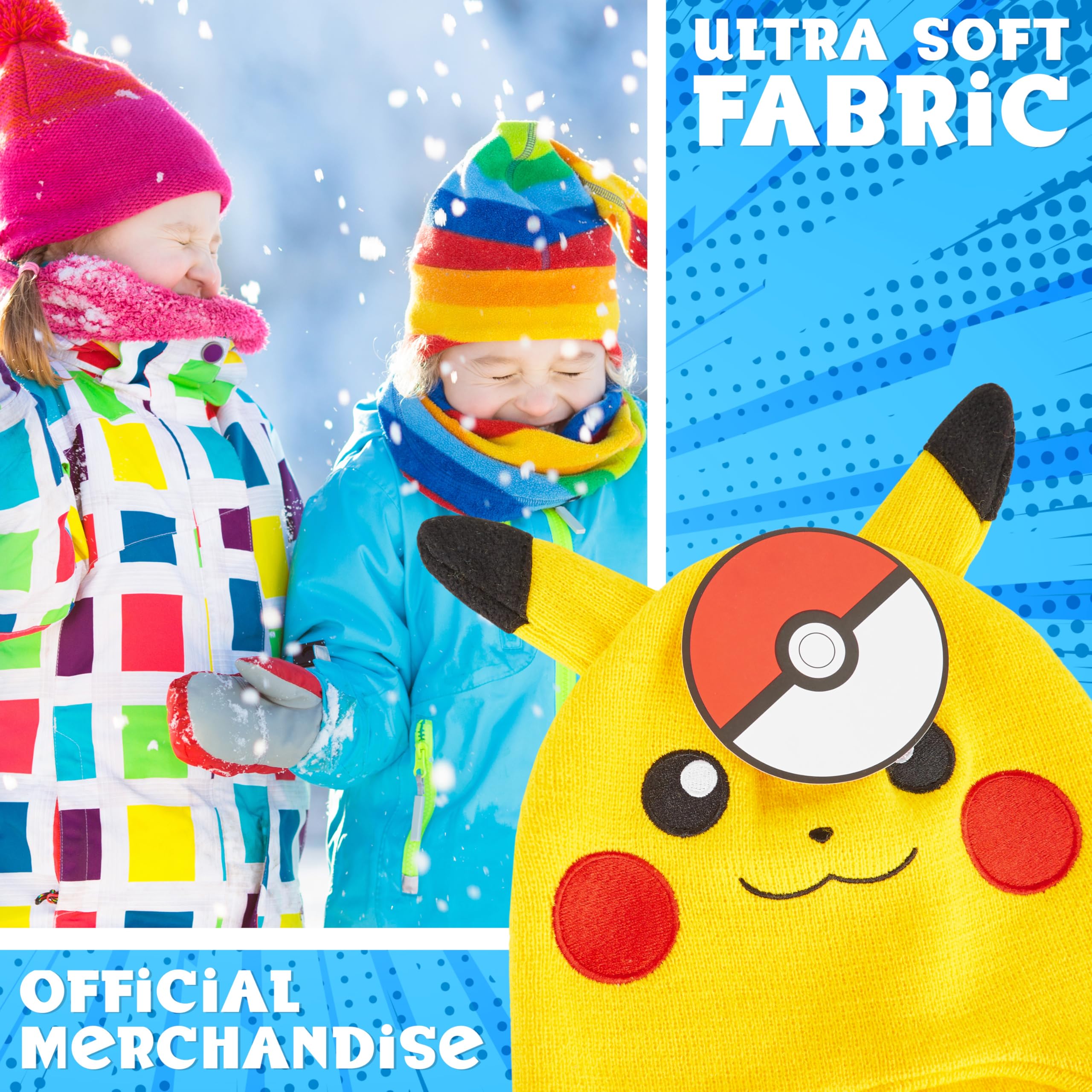 Foto 5 pulgar | Gorro Pokémon Kids, Acogedor, Tejido En Invierno, Amarillo, De Pikachu - Venta Internacional.