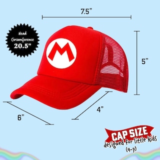 Foto 7 | Gorra De Béisbol Super Luigi Bros Mario Princess Peach Kids - Venta Internacional.