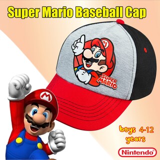 Foto 2 | Gorra De Béisbol Nintendo Super Mario Boys De 4 A 12 Años, 100% Algodón - Venta Internacional.