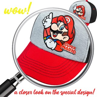 Foto 3 | Gorra De Béisbol Nintendo Super Mario Boys De 4 A 12 Años, 100% Algodón - Venta Internacional.