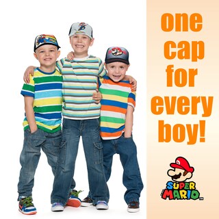 Foto 7 | Gorra De Béisbol Nintendo Super Mario Boys De 4 A 12 Años, 100% Algodón - Venta Internacional.