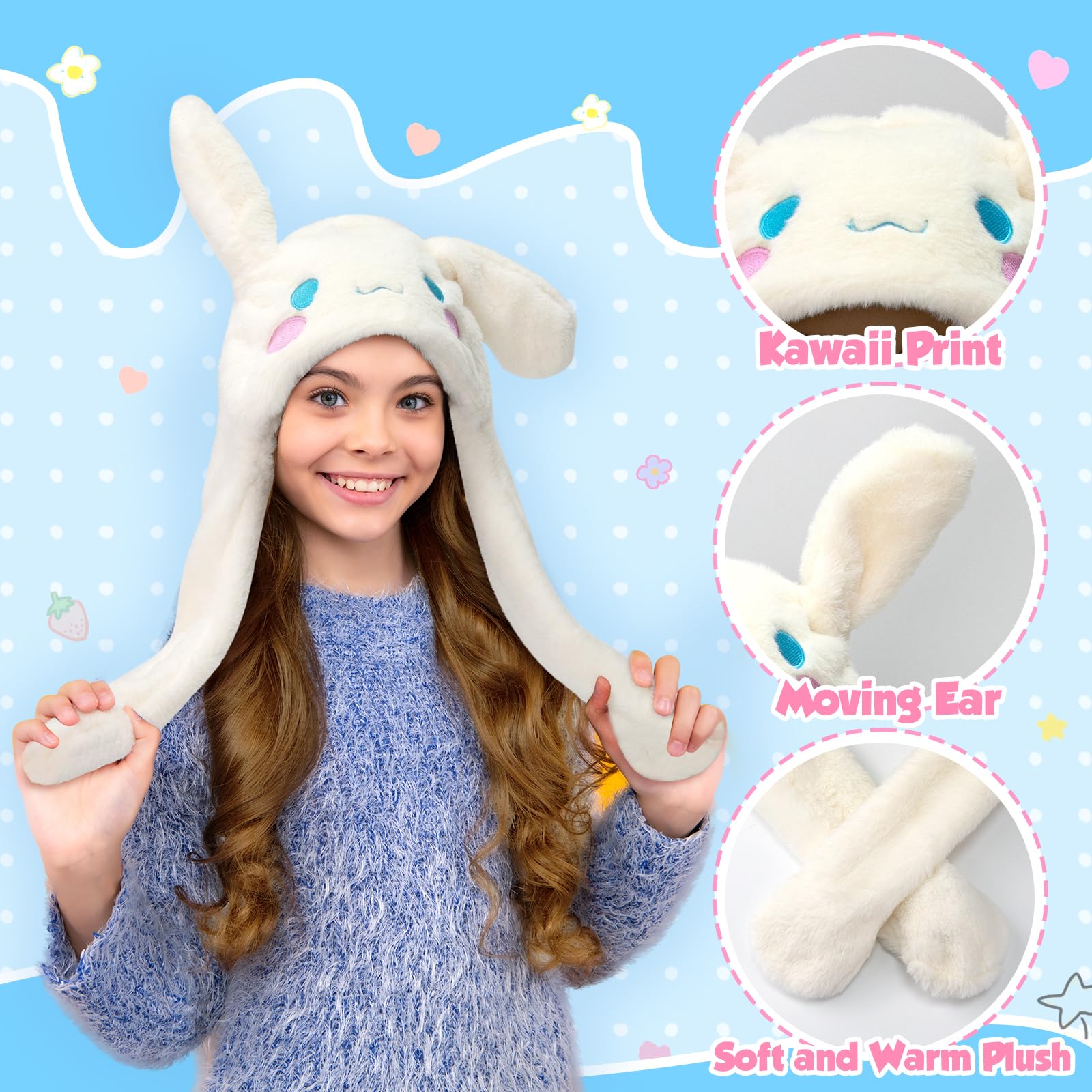 Foto 6 pulgar | Gorro De Peluche Con Orejas De Perro Para Saltar Maikerry Anime Para Mujer - Venta Internacional.