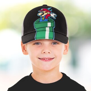 Foto 2 | Gorra De Béisbol Nintendo Super Mario Grey Para Niños De 4 A 7 Años - Venta Internacional.