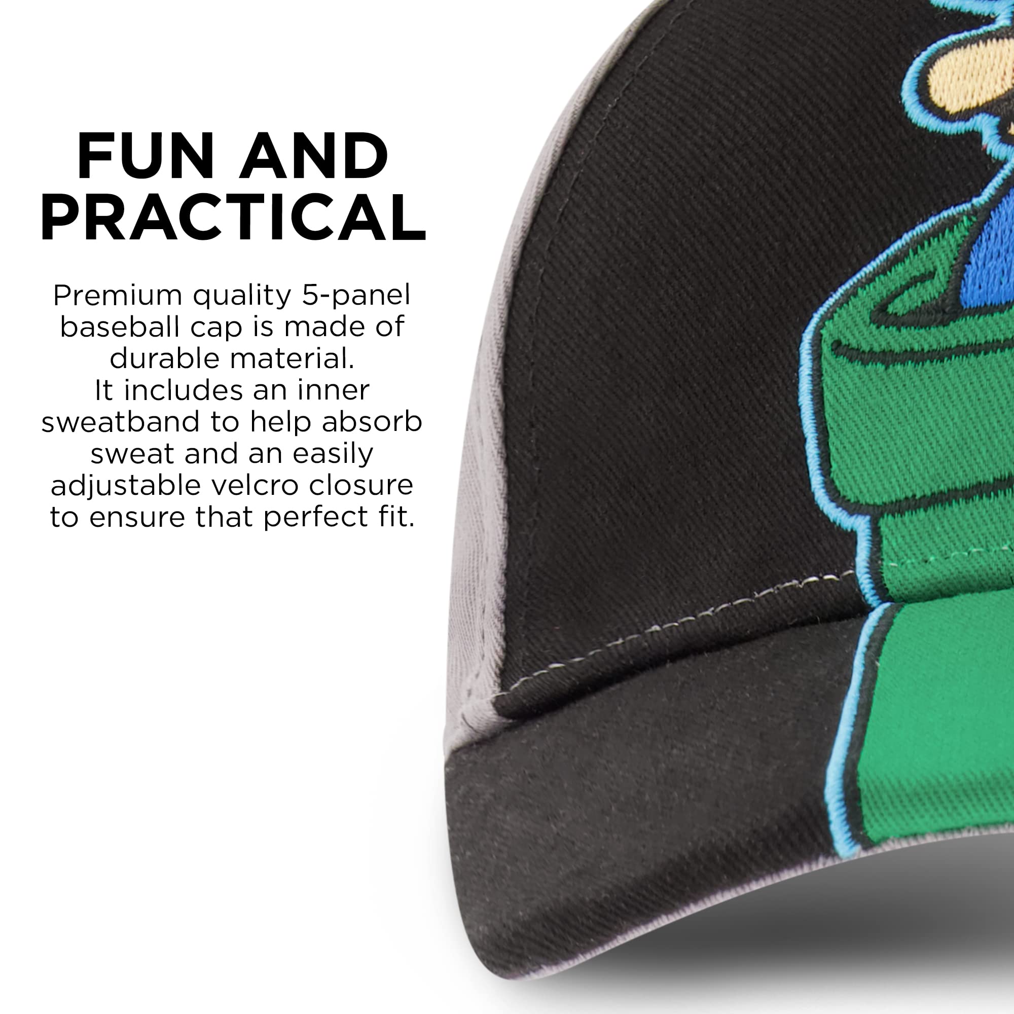 Foto 5 pulgar | Gorra De Béisbol Nintendo Super Mario Grey Para Niños De 4 A 7 Años - Venta Internacional.