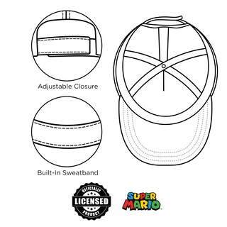 Foto 5 | Gorra De Béisbol Nintendo Super Mario Grey Para Niños De 4 A 7 Años - Venta Internacional.