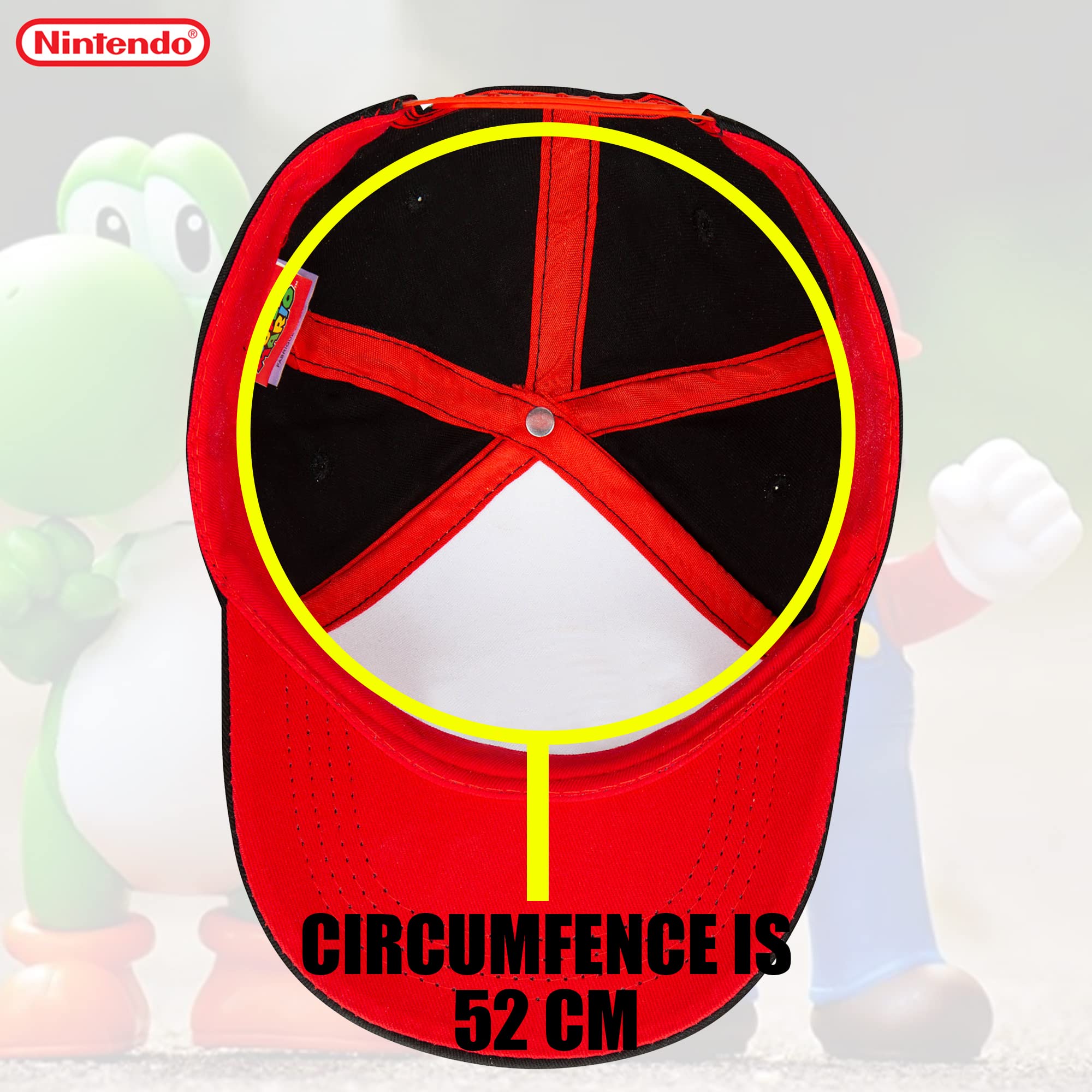 Foto 6 pulgar | Gorra De Béisbol Nintendo Super Mario Negro/roja Para Niños De 4 A 12 Años - Venta Internacional.