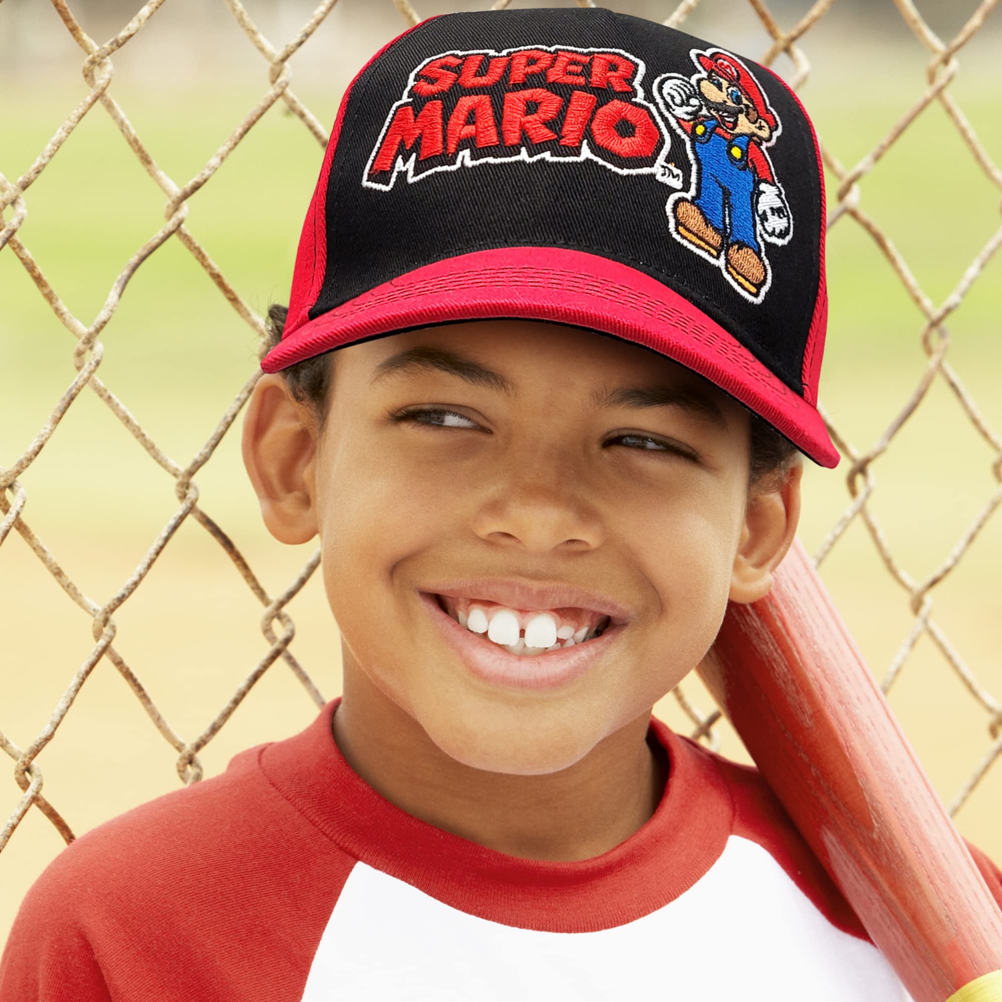 Foto 3 pulgar | Gorra De Béisbol Nintendo Super Mario Rojo/negro Para Niños De 4 A 7 Años - Venta Internacional.