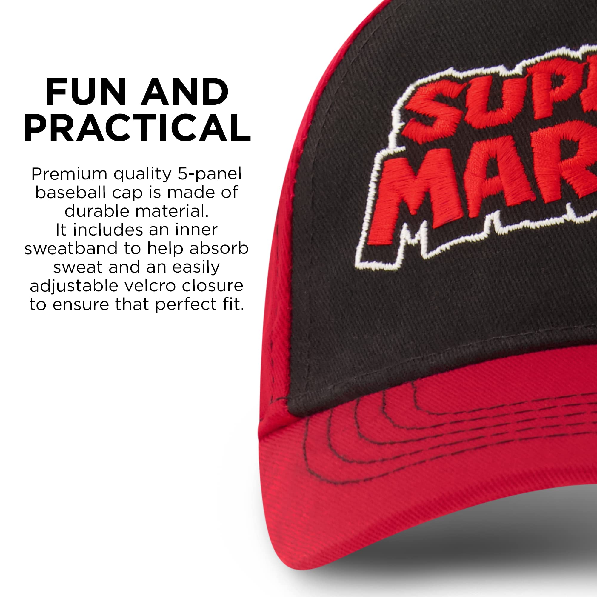 Foto 5 pulgar | Gorra De Béisbol Nintendo Super Mario Rojo/negro Para Niños De 4 A 7 Años - Venta Internacional.