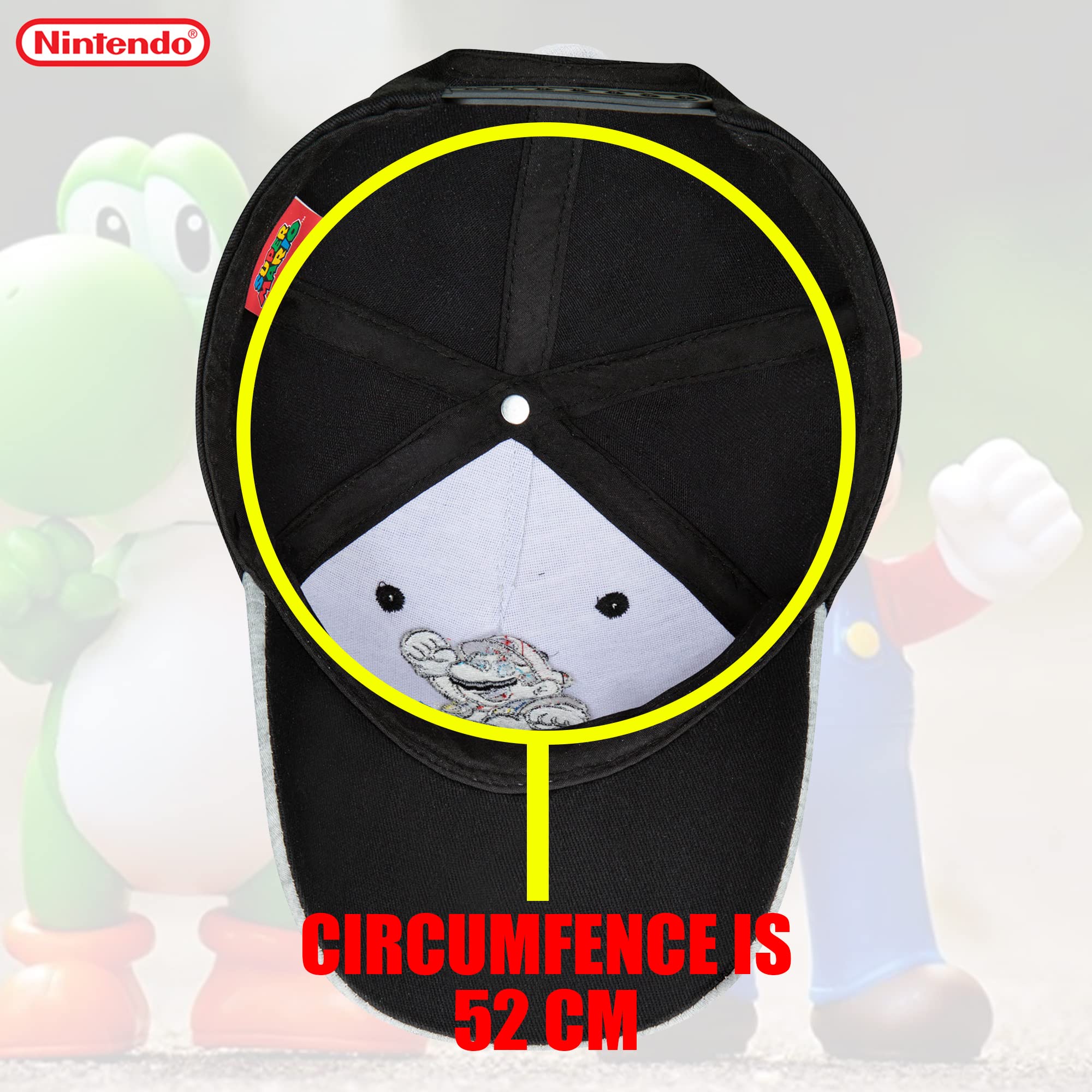 Foto 7 pulgar | Gorra De Béisbol Nintendo Super Mario Boys De 4 A 12 Años, 100% Algodón - Venta Internacional.