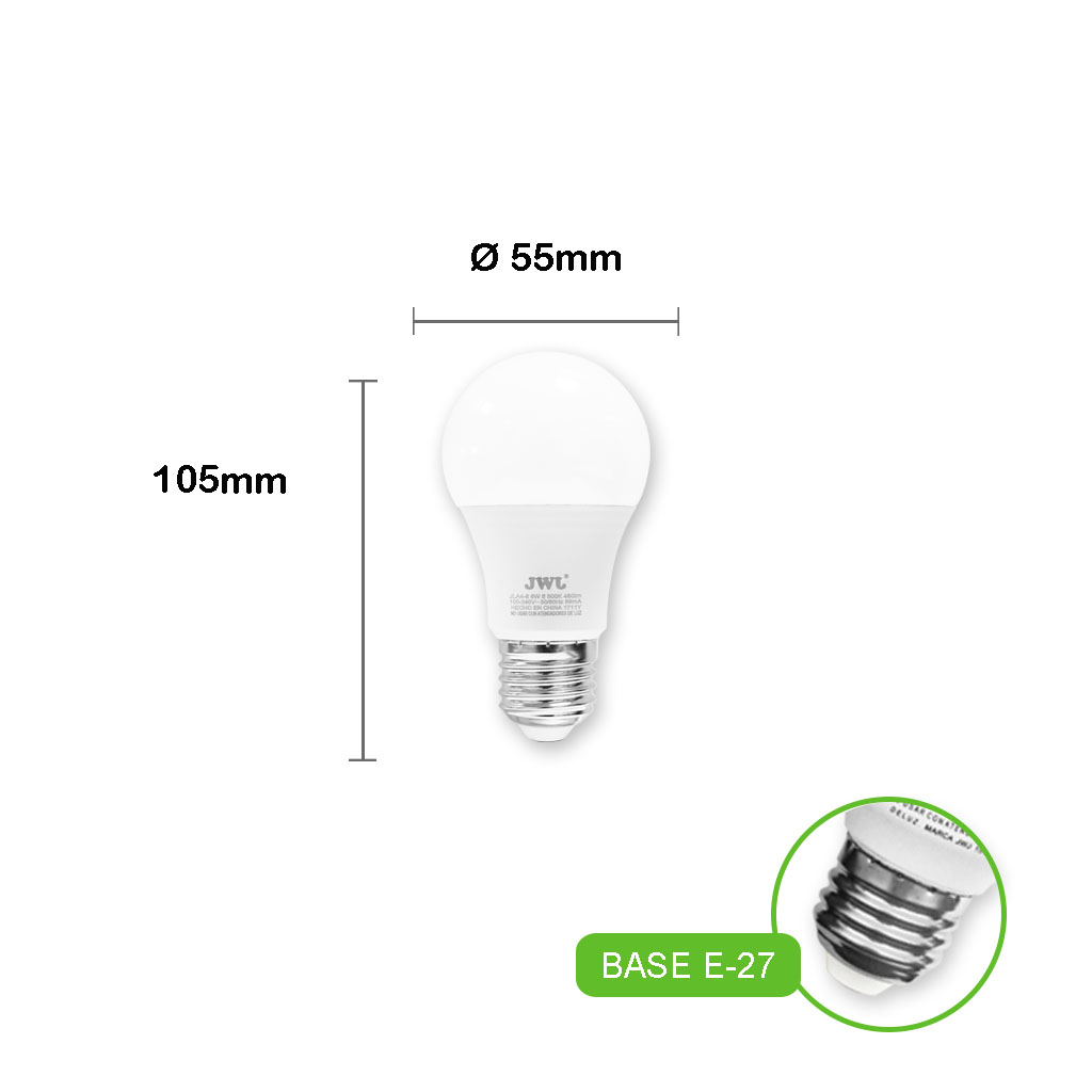 Foto 4 pulgar | Paquete de 4 Focos Led JWJ JLA4-6B Tipo Bulbo Omnidireccional de 6 W