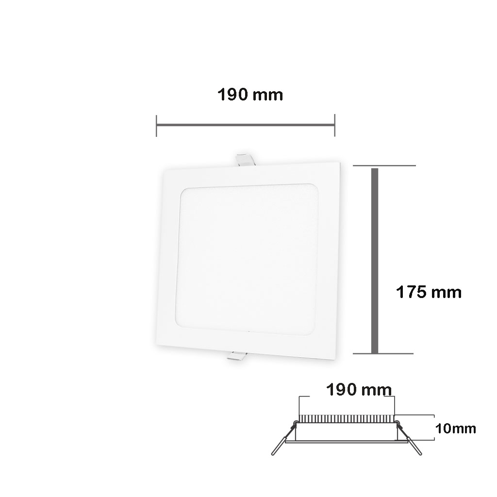 Foto 4 pulgar | Plafón Led JWJ JLPC-15 de 15 W Empotrable de Forma Cuadrada y Slim