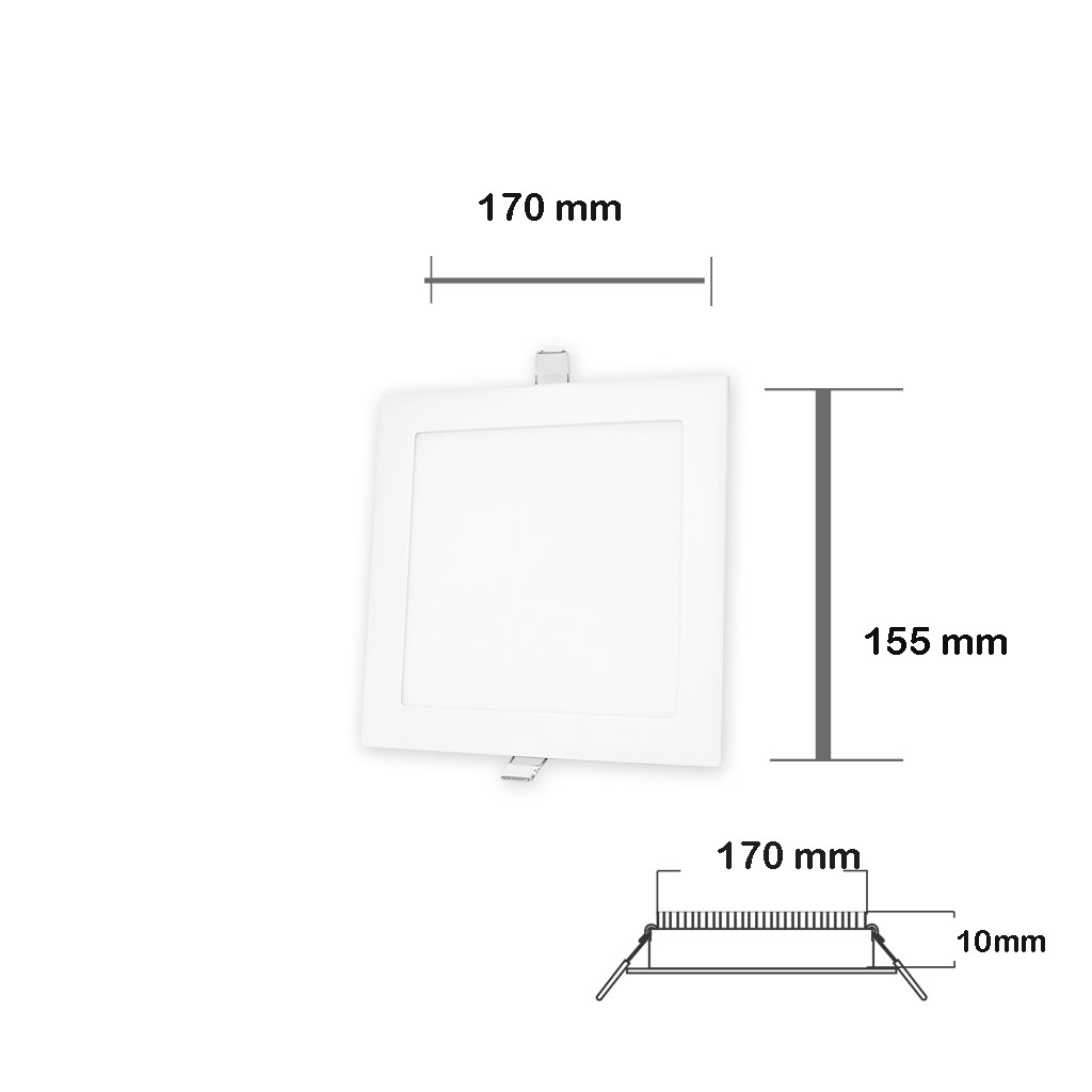 Foto 3 | Plafón Led JWJ JLPC-12 de 12 W Empotrable de Forma Cuadrada y Slim