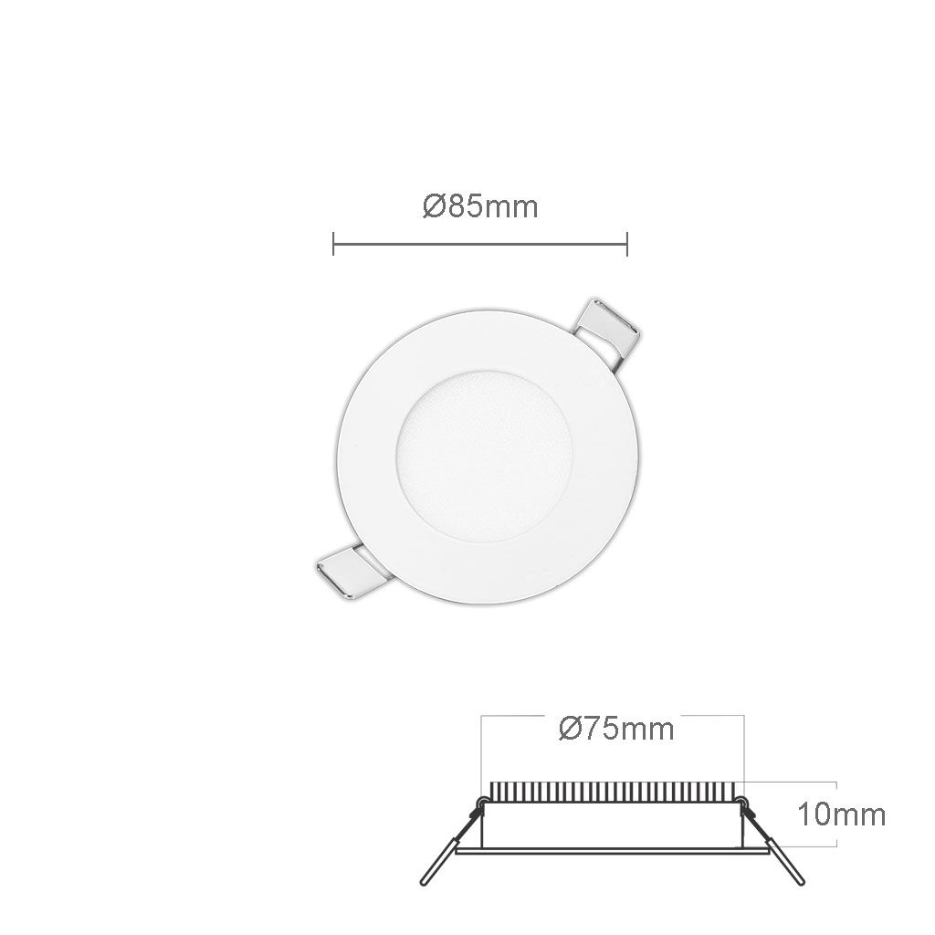 Foto 4 pulgar | Paquete de 2 Plafones Led JWJ Jlpr-3 de 6 W Empotrables de Forma Redonda