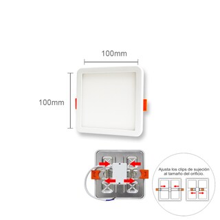 Foto 3 | Paquete de 2 Plafones Led Jwj Jlpc-6a de 6w Empotrable Downlight Cuadrada