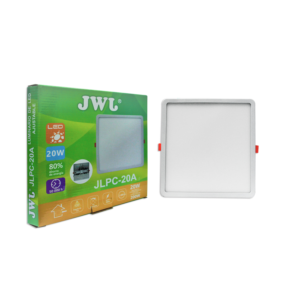 Foto 3 pulgar | Plafon Led Jwj Jlpc-20 de 20w Empotrable Downlight Cuadrada