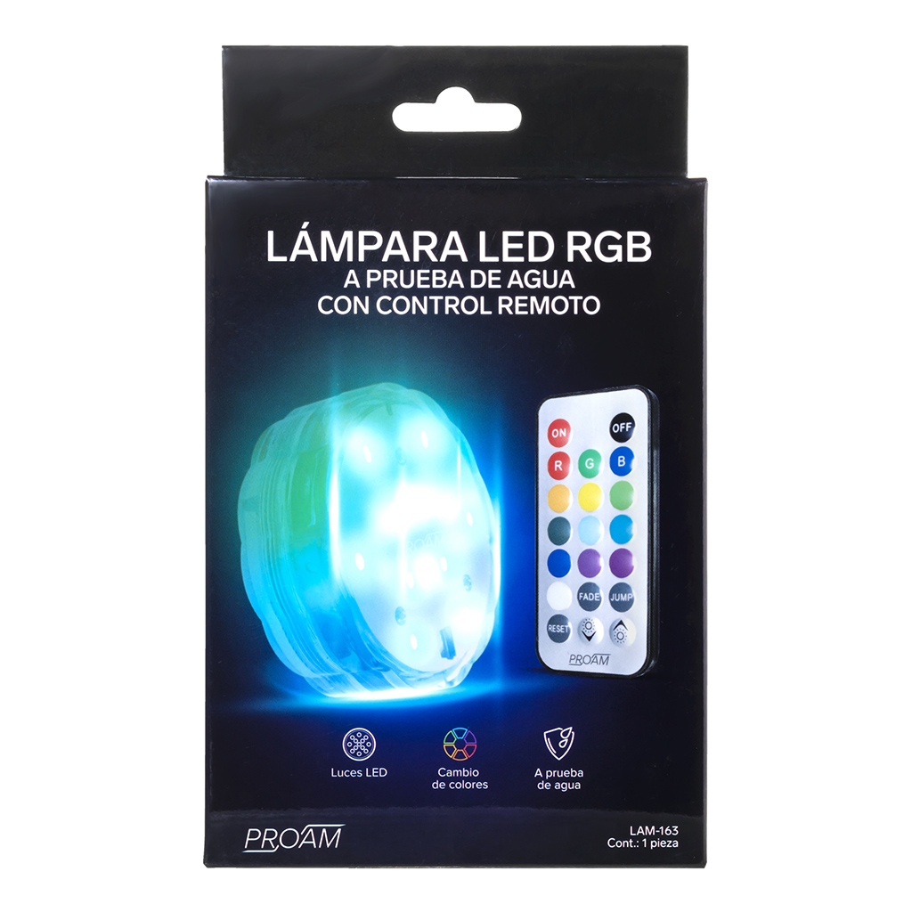 Foto 4 pulgar | Lámpara Led Rgb Resistente Asalpicaduras Steren Lam-163 Transparente